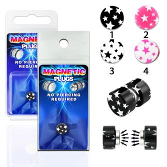 pkmp112 acrylic magnetic fake plug without o rings w multi star