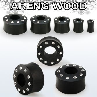 pwkkcc dilatacion tunel doble flare madera areng cristal alrededor borde distribuidor