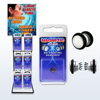 rkmmp estante display 72 plugs falsos acero magneticos variados distribuidor mayorista