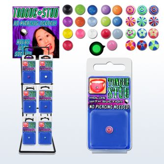 rktg estante 72 144 piercings lengua falsos variados se sostiene succion distribuidor mayorista