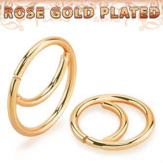 rssea18 rose gold plated silver seamless nose ring moon