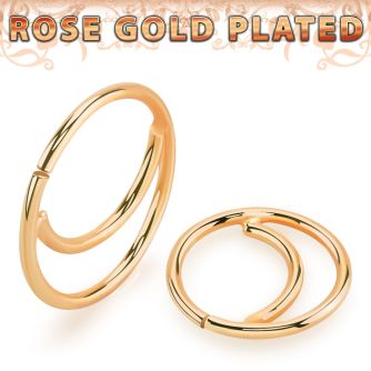 rssea20 rose gold plated silver seamless nose ring moon