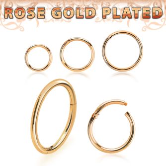 rssegh18 rose gold plated silver hinged segment ring 18g