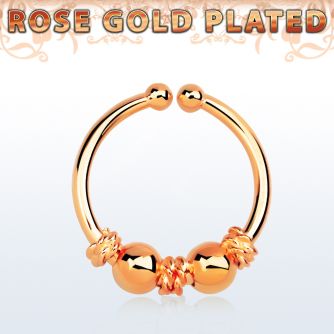 rssep12f anillo septum falso plata 925 oro rosa 1mm alambre balines bolas 12mm distribuidor mayorista