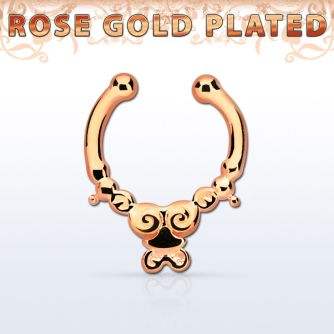 rssepd2 septum click falso plata 925 oro rosa 1mm indio 12mm mayorista