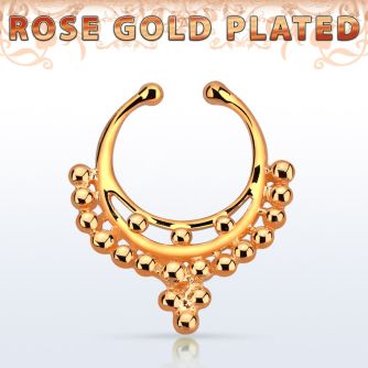 rssepd9 septum click falso plata 925 oro rosa 1mm indio decorado 12mm venta