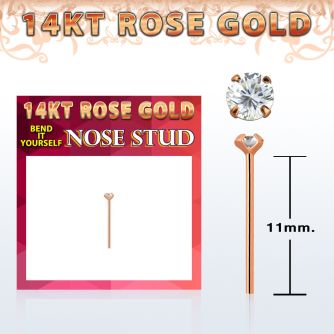 ryczc1 piercing nariz doblar tu mismo oro rosa 14 kts 0 6mm zirconia redonda 1 5mm al por mayor