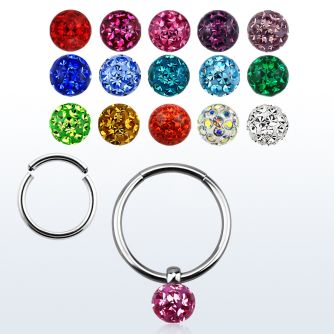 seg16d1 aro segmento acero quirurgico brillo espejo bola multi cristal ferido 4mm distribuidor mayorista