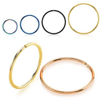 selt22 pvd plated 316l steel seamless nose ring