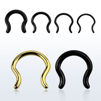 septd septum retenedor retainer acero 316l pvd negro campana hacia fuera distribuidor mayorista