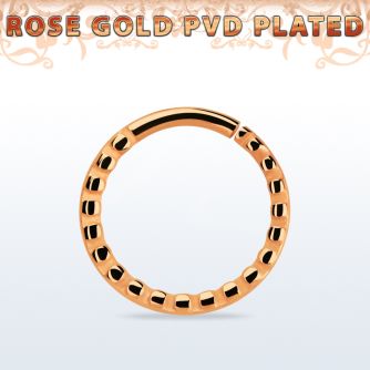 septtdd annealed rose gold steel seamless septum ring