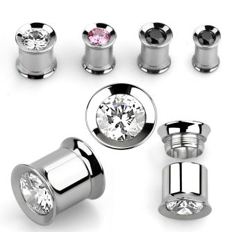 shprz dilatacion tunel doble flare acero quirurgico tornillo interno zirconia central mayorista