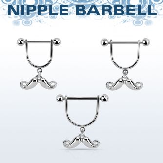 snpod6 barbell pezon estribo acero quirurgico bolas 5mm bigote venta