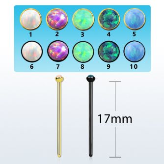 snstop piercing nariz doblar tu mismo acero 316l anodizado opalos sinteticos redondos 1 5mm al por mayor