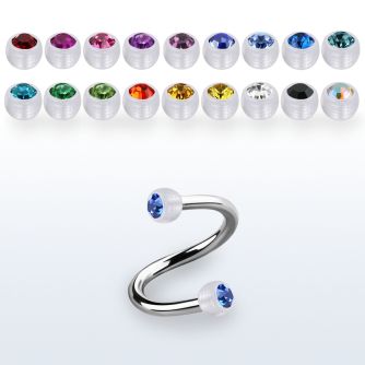 spajb4 espiral acero quirurgico bolas bioflexibles 4mm cristal bisel al por mayor