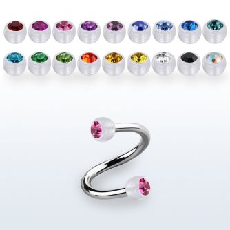 spajb5 espiral acero quirurgico bolas bioflexibles 5mm cristal bisel distribuidor mayorista