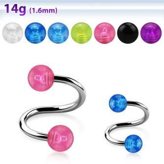 spbuv espiral acero quirurgico bolas reactivo uv acrnilicas 5mm mayorista