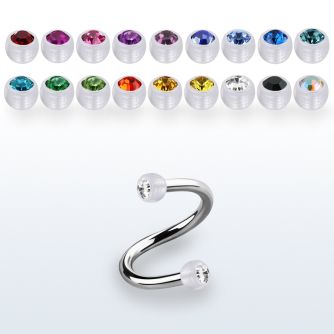 speajb3 espiral acero quirurgico bolas bioflexibles 3mm cristal bisel mayorista