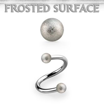 spefo3 surgical steel spiralw 2 3mm frosted steel balls