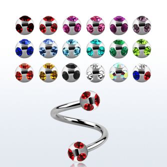 spmjb4 espiral acero quirurgico bolas multi cristal 4mm venta