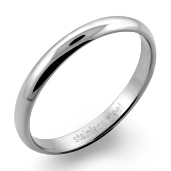 sr148 high polished stainless steel engravable thin band ring