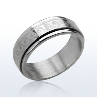 sr154 anillo giratorio acero inoxidable mate ola brillo espejo al por mayor