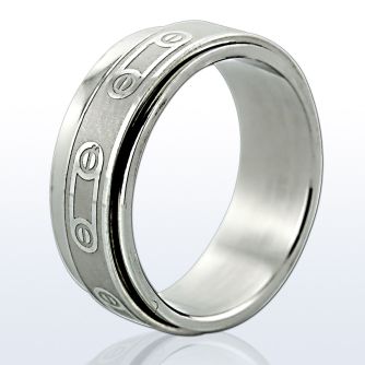 sr272 anillo giratorio acero inoxidable mate imperdible mayorista