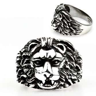 sr342 anillo acero 316l cabeza leon macho estilo antiguo distribuidor
