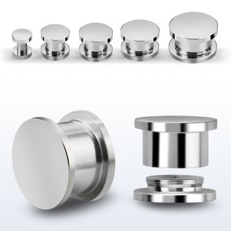 sspg plug plano hueco rosca interna acero 316l espejo pulido distribuidor mayorista