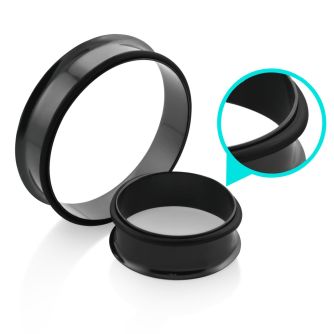 stpgxl dilatacion tunel flare unico acero quirurgico pvd negro xl anillo goma distribuidor mayorista