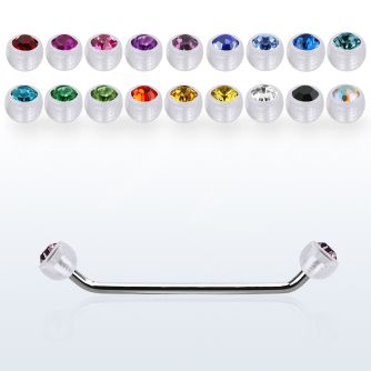 subajb5 barbell superficial industrial acero quirurgico 45 grados bolas bioflexibles 5mm cristal bisel distribuidor