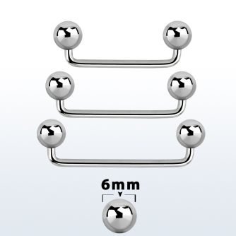 sudb6 90 316l steel industrial surface barbell with 6mm balls