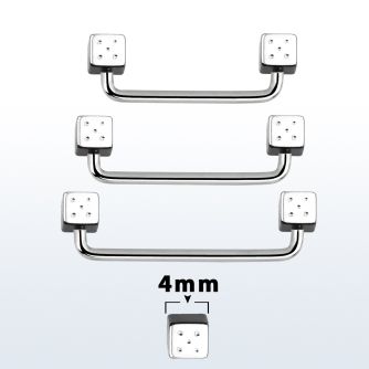 suddi4 barbell superficial industrial acero quirurgico 90 grados dados 4mm venta