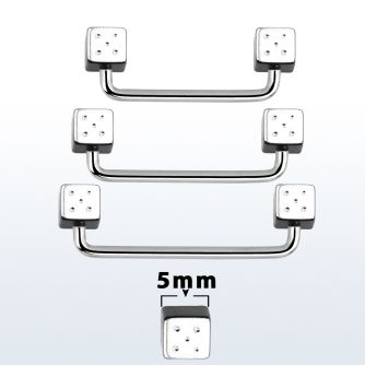 suddi5 barbell superficial industrial acero quirurgico 90 grados dados 5mm distribuidor