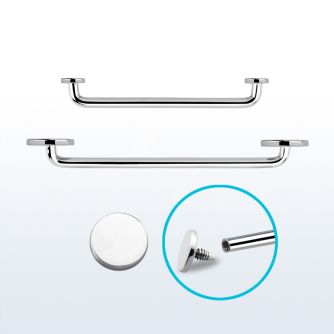 sudie internal steel surface barbell w 2 4 to 5mm flat disks