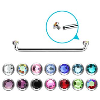 sudijf3 surgical steel internally threaded surface barbell