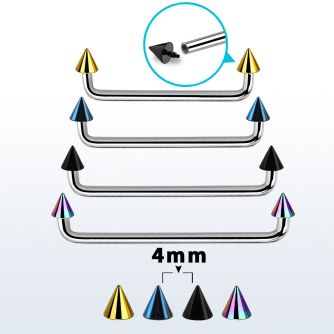 suditcn4 barbell superficial industrial acero quirurgico rosca interna 90 grados conos pvd 4mm distribuidor