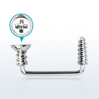 sudscw 316l steel 90 surface barbell w cross screw screw tip