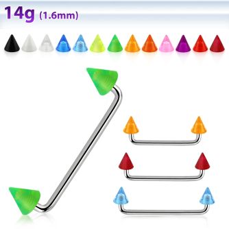 sudvn5 90 316l steel surface barbell w 5mm acrylic uv cones