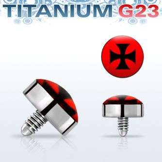 talg2 microdermal titanio g23 disco 4mm logo cruz hierro rosca interna base microdermal 2mm 2 5mm distribuidor