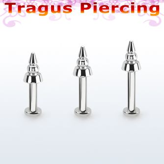 tlbcn4a labret tragus acero 316l base redonda 2 5mm tragus piercing cono 4mm perforado mayorista