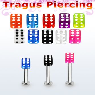tlbvdi4s labret tragus acero 316l base redonda 2 5mm tragus piercing dado acrilico uv 4mm mayorista