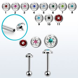 trgfrb piercing barbell tragus acero quirurgico multi cristal ferido bola 3mm piercing tragus triple al por mayor