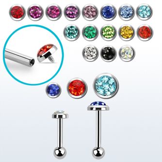 trgfrc piercing barbell tragus acero quirurgico multi cristal ferido bola 3mm piercing tragus triple venta