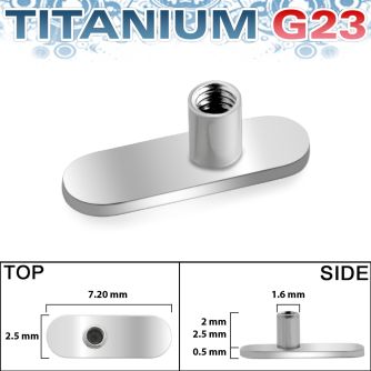 tsa1 base solida titanio g23 piercing superficial microdermal agujeros base conector rosca interna al por mayor
