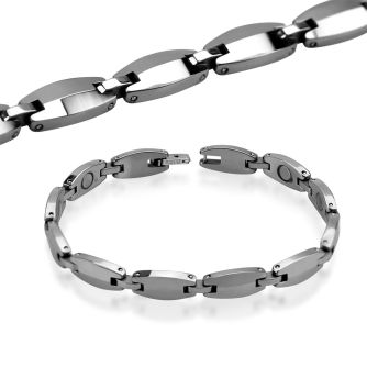 ub119 brazalete tungsteno brillo espejo uniones biseladas ovaladas distribuidor