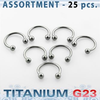 ublk22 bulk of titanium g23 circular barbell with 3mm balls