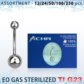 ublk472 surtido piercigs surtido 250 50 piercings esterilizados piercing ombligo titanio g23 bolas titanio liso venta