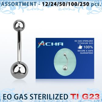 ublk473 surtido piercings surtido 250 50 piercings esterilizados piercing ombligo titanio g23 bola titanio liso distribuidor mayorista