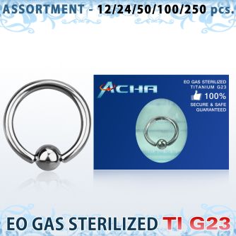 ublk489 surtido piercings surtido 250 50 piercings esterilizados aros bola presion titanio g23 bola 4mm diametro 8mm 14mm distribuidor